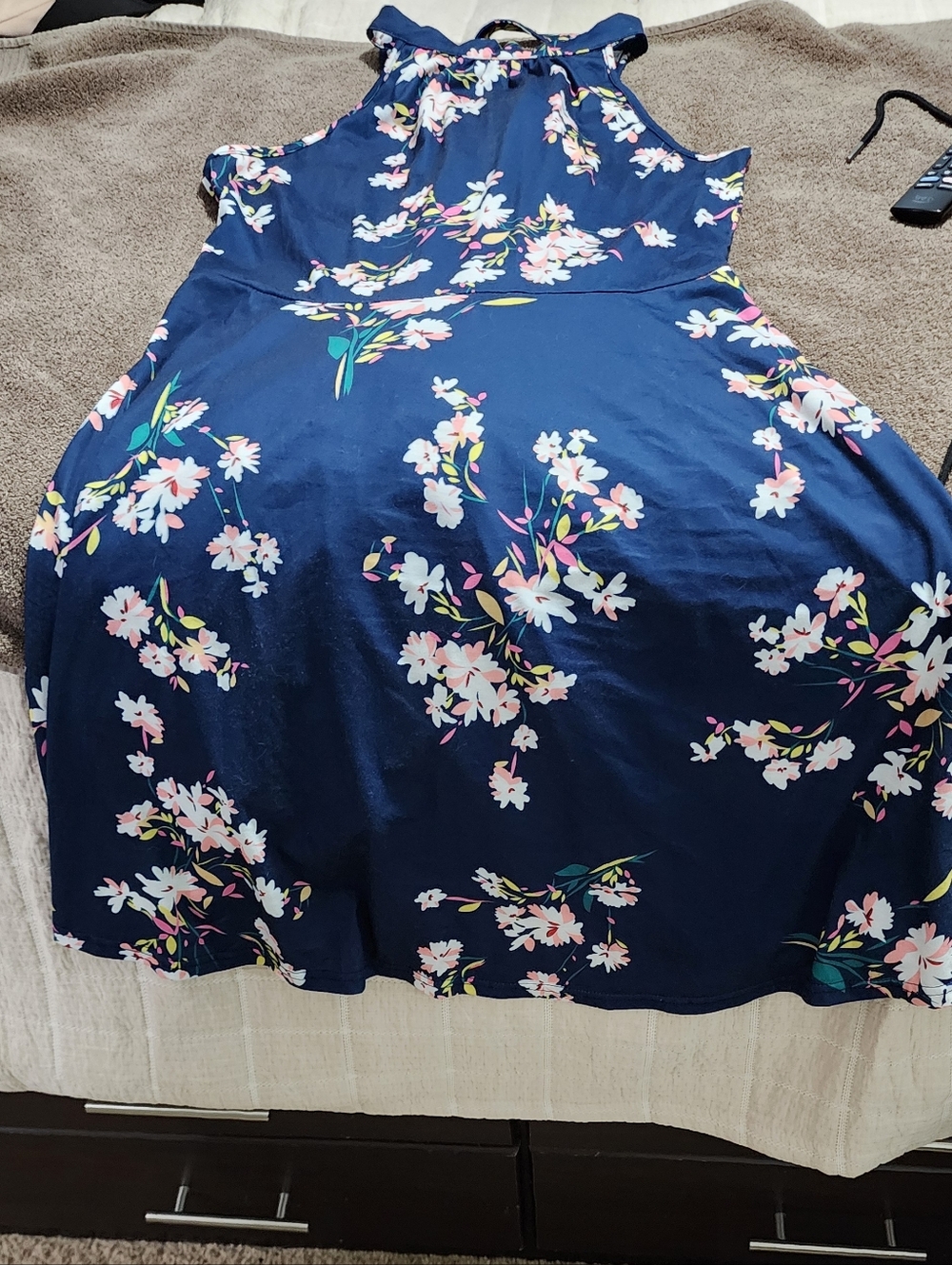 Floral Navy A-Line Skirt - Navy Floral